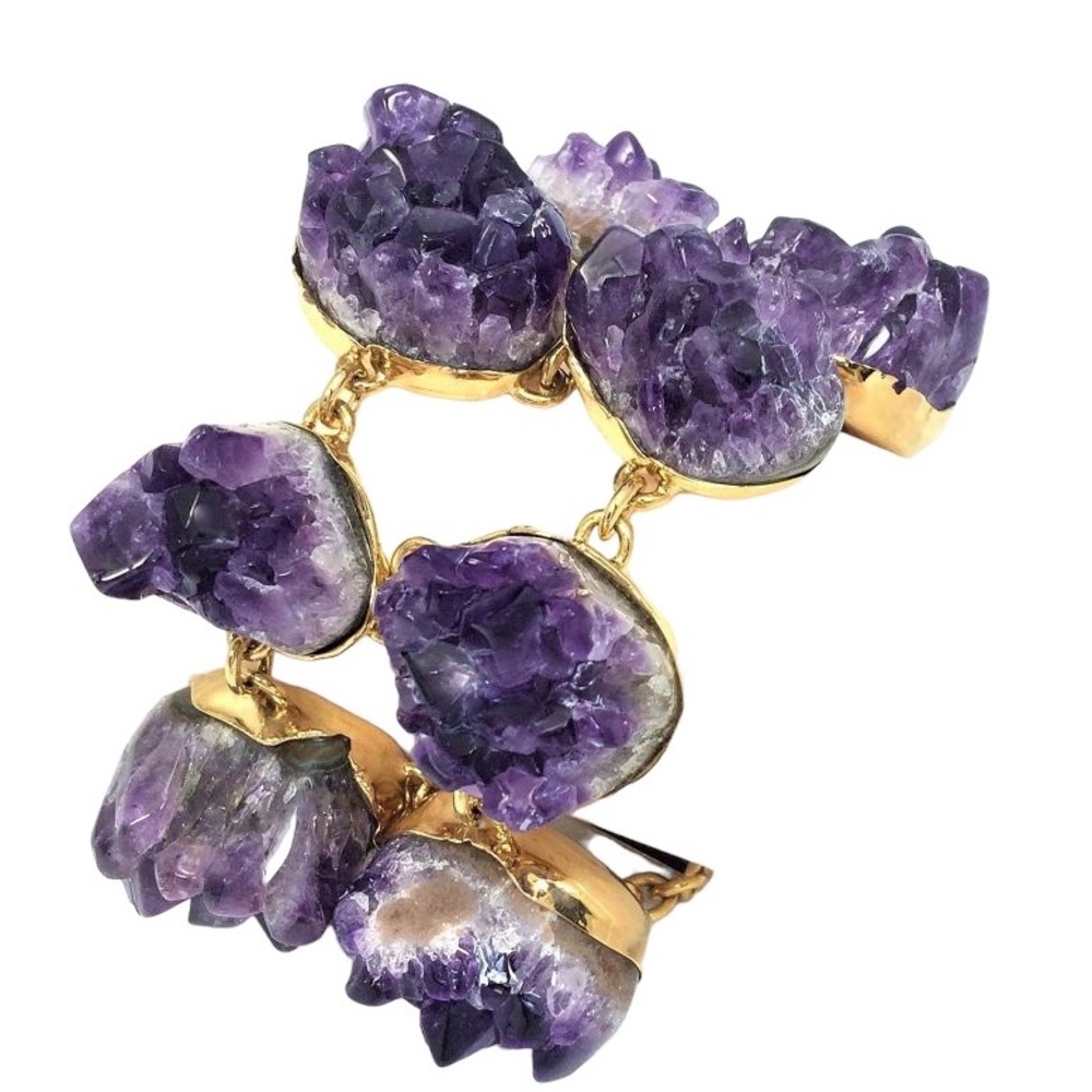 Roberto Cavalli Amethyst Link Bracelet